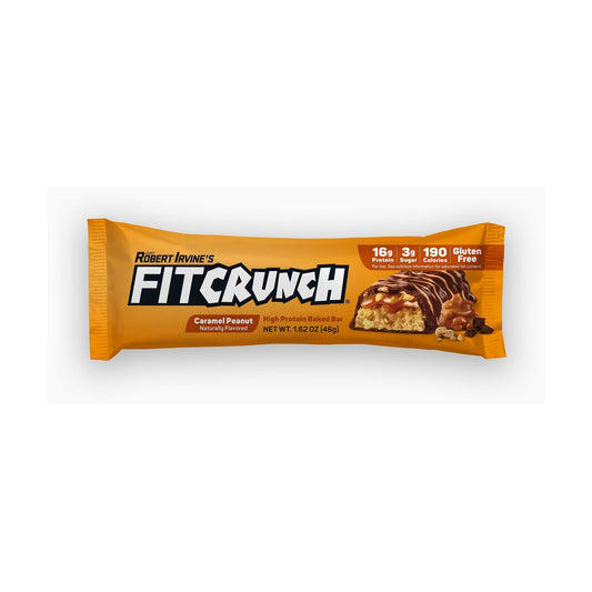 FITCRUNCH Barras De Proteína Tamaño Snack Caramelo Y Cacahuate