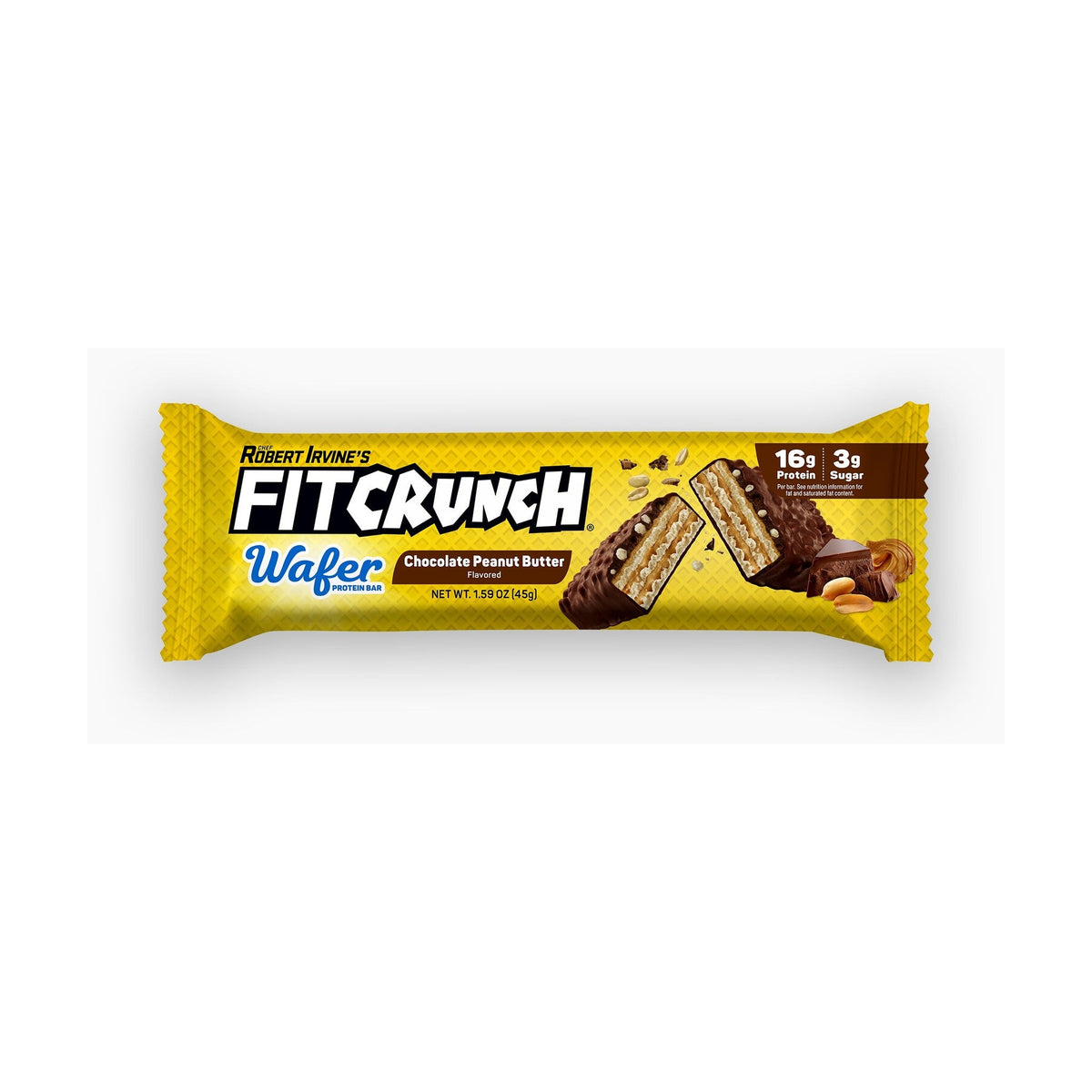 FITCRUNCH Wafer De Proteína Chocolate Y Crema De Cacahuate
