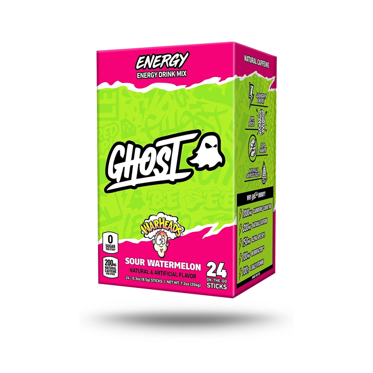 GHOST Energy Sobres 24 Piezas Warheads Sandía Ácida