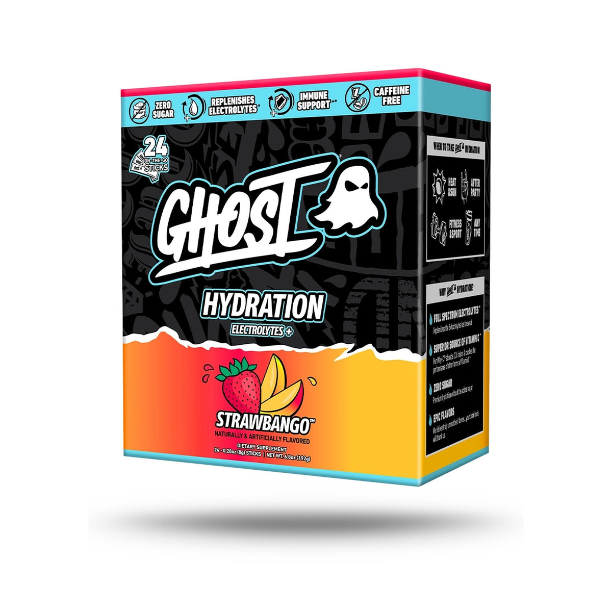 GHOST Hydration Sobres 24 Piezas Strawbango