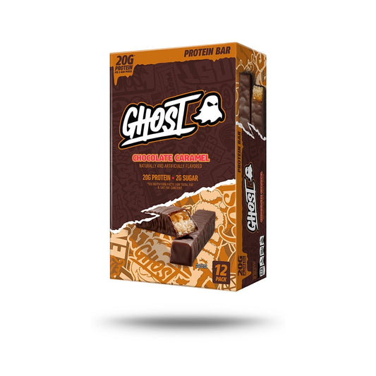 GHOST Barras De Proteína Chocolate Con Caramelo 12 Piezas