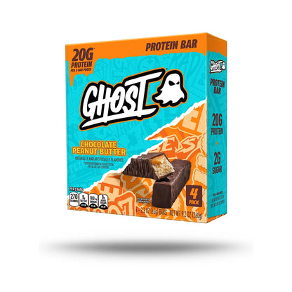 GHOST Barras De Proteína Chocolate Y Crema De Cacahuate 4 Piezas