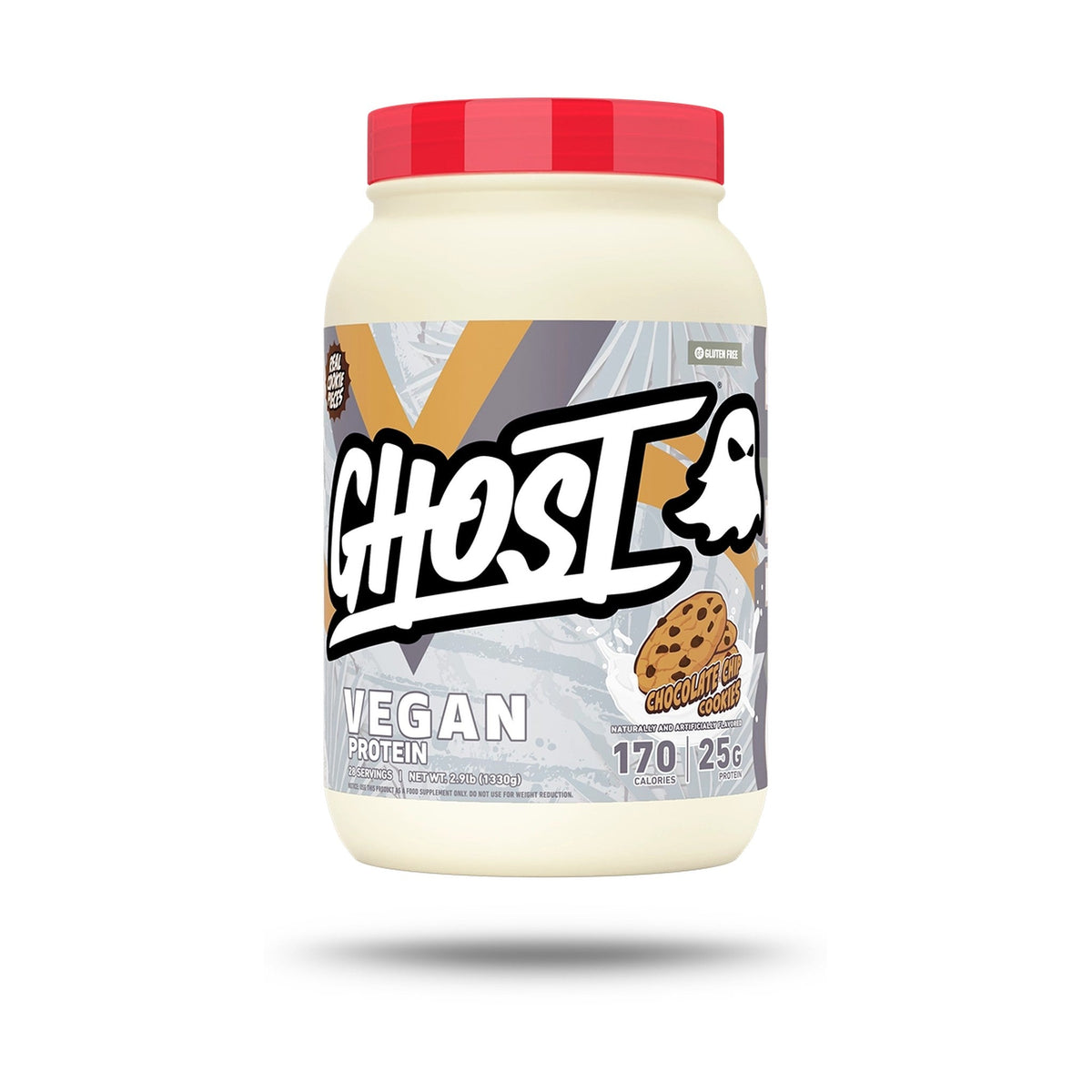GHOST Vegan Proteína Vegetal Chocolate Chip Cookies