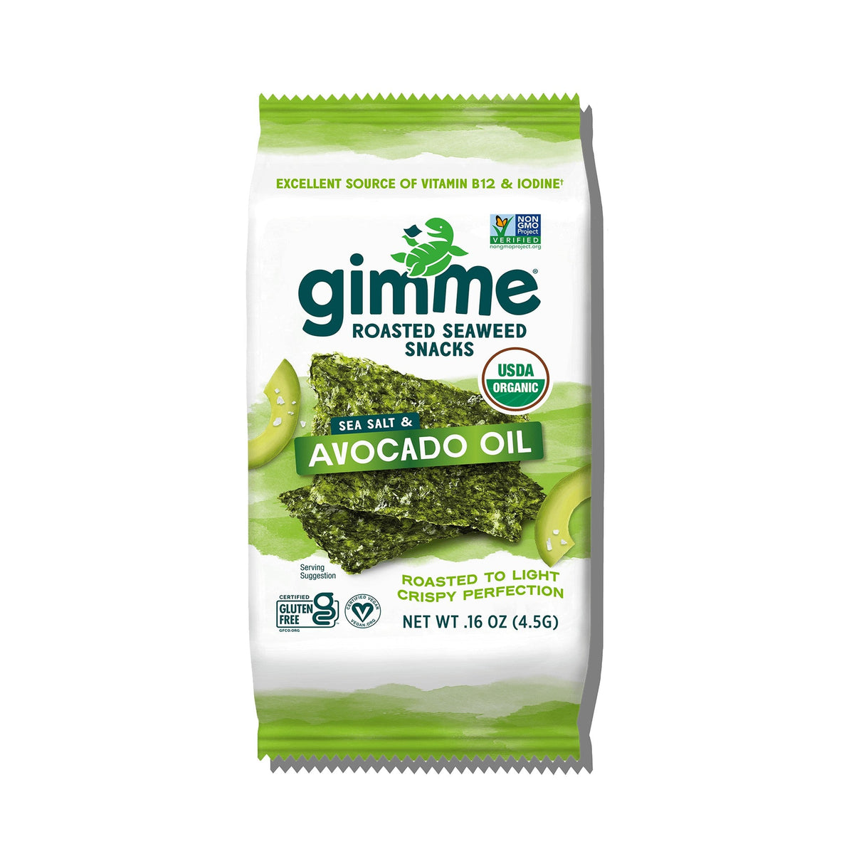 gimMe Snack De Alga Marina Tostada Sal De Mar Y Aguacate