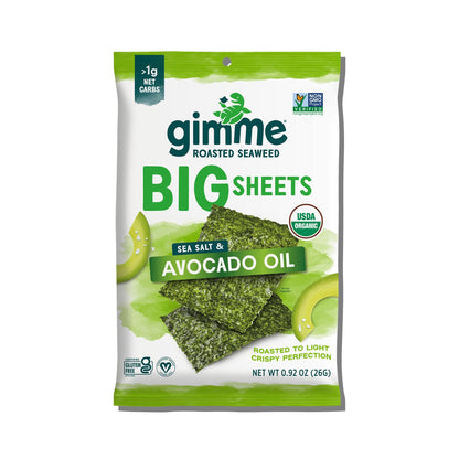 gimMe Hojas Grandes De Alga Marina Tostada Aceite De Aguacate