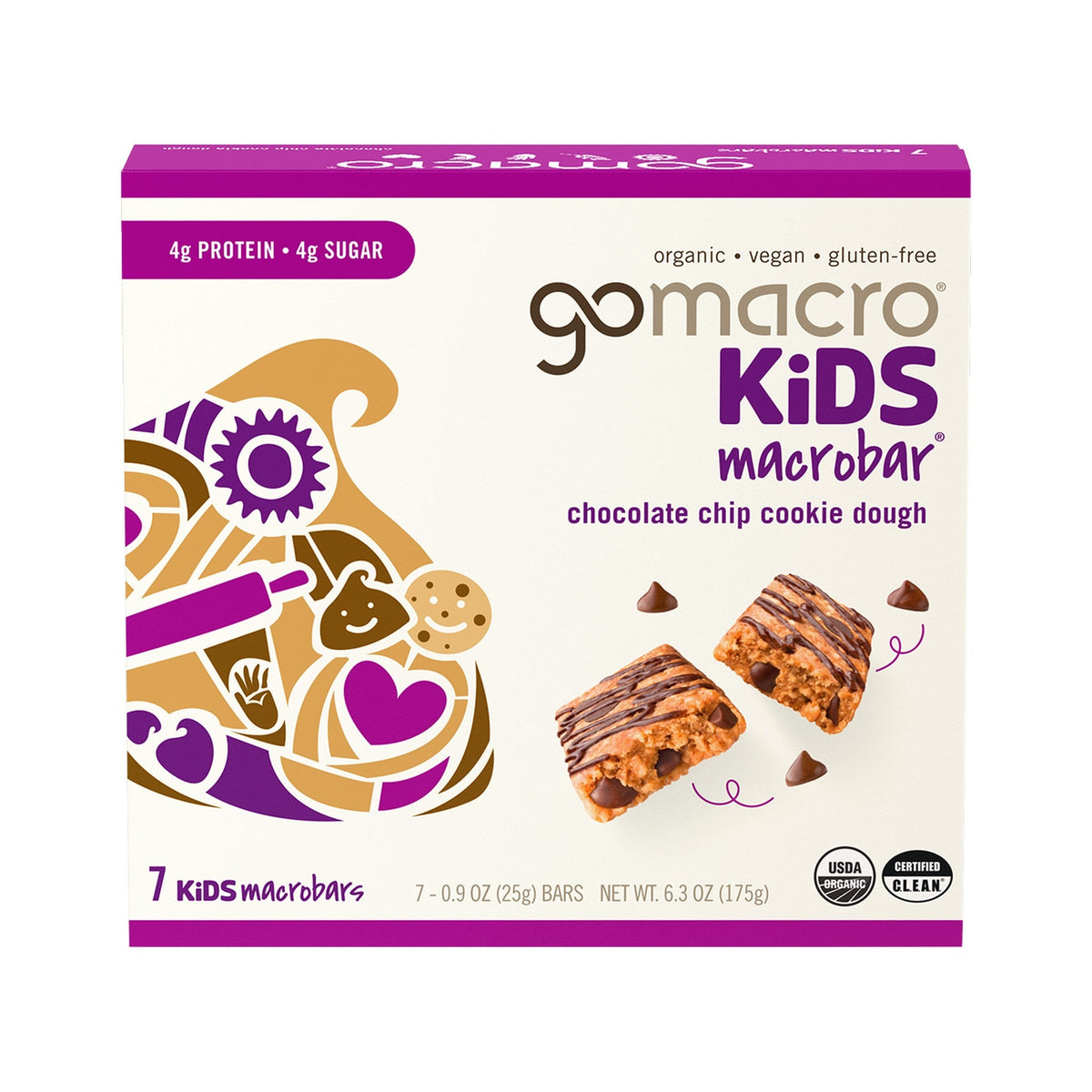 GoMacro Kids MacroBar Chocolate Chip Cookie Dough Multipack