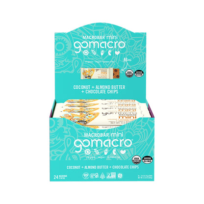 GoMacro MacroBar Mini Coco, Crema De Almendra Y Chispas De Chocolate