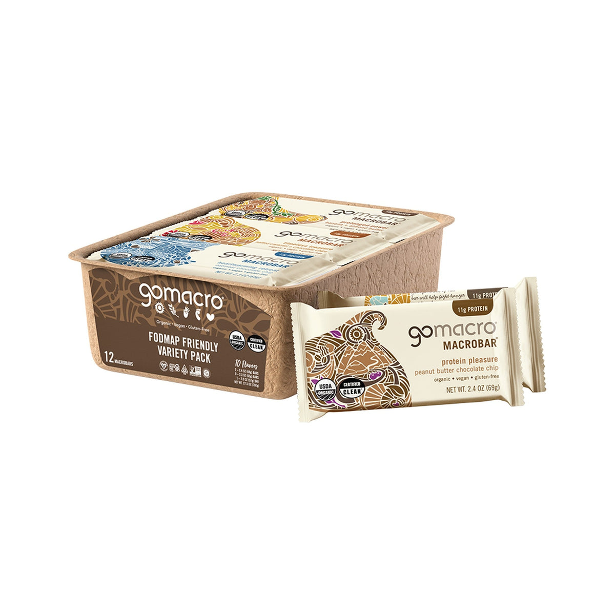 GoMacro Barras Surtidas FODMAP Friendly