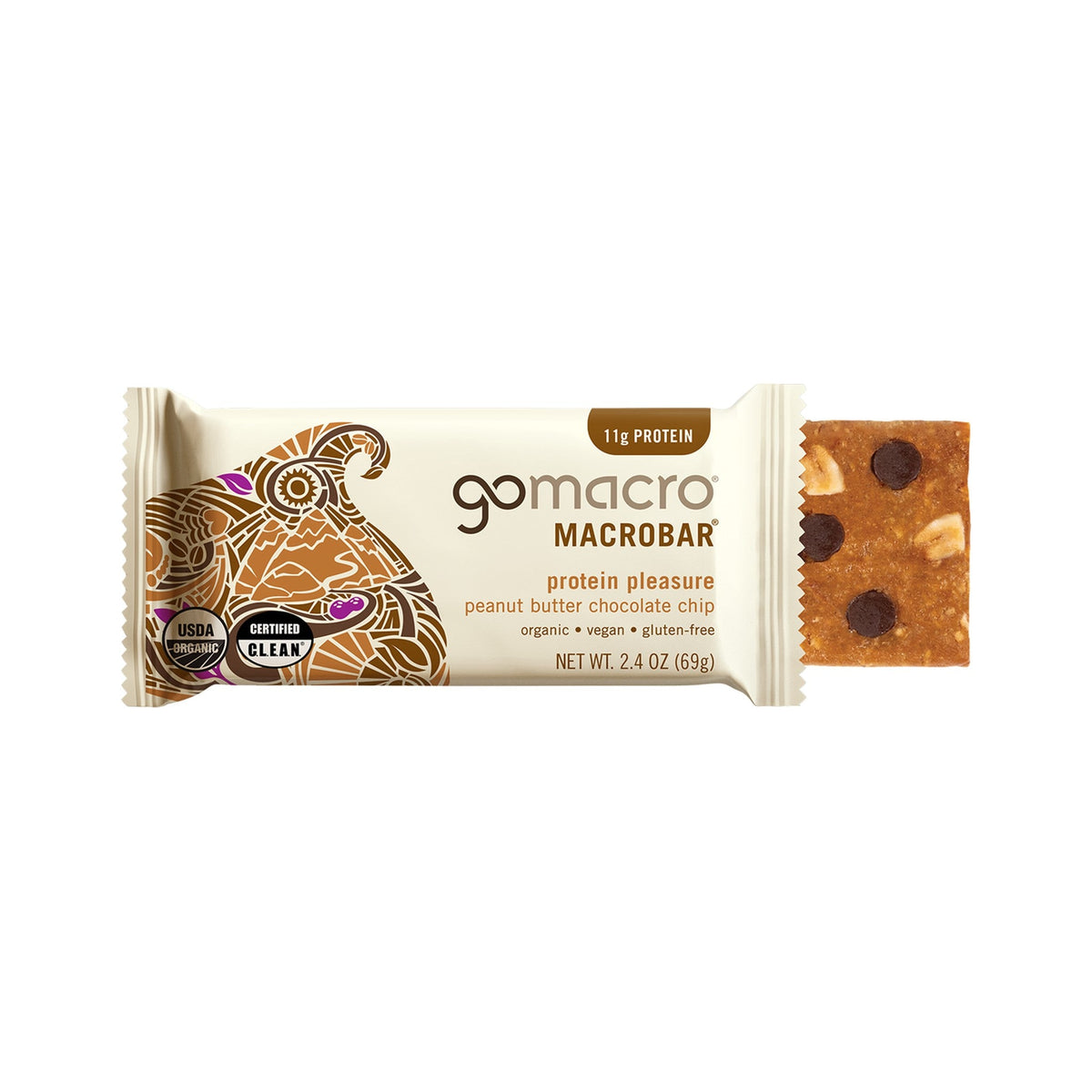 GoMacro MacroBar Crema De Cacahuate Con Chispas De Chocolate