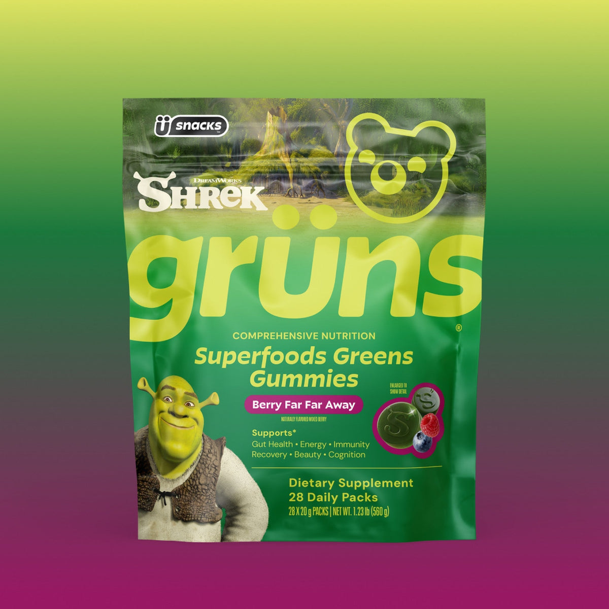 Grüns Gomitas de Superalimentos Shrek