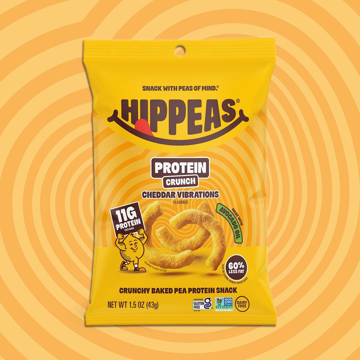 Hippeas Crujientes De Proteína Sabor Cheddar