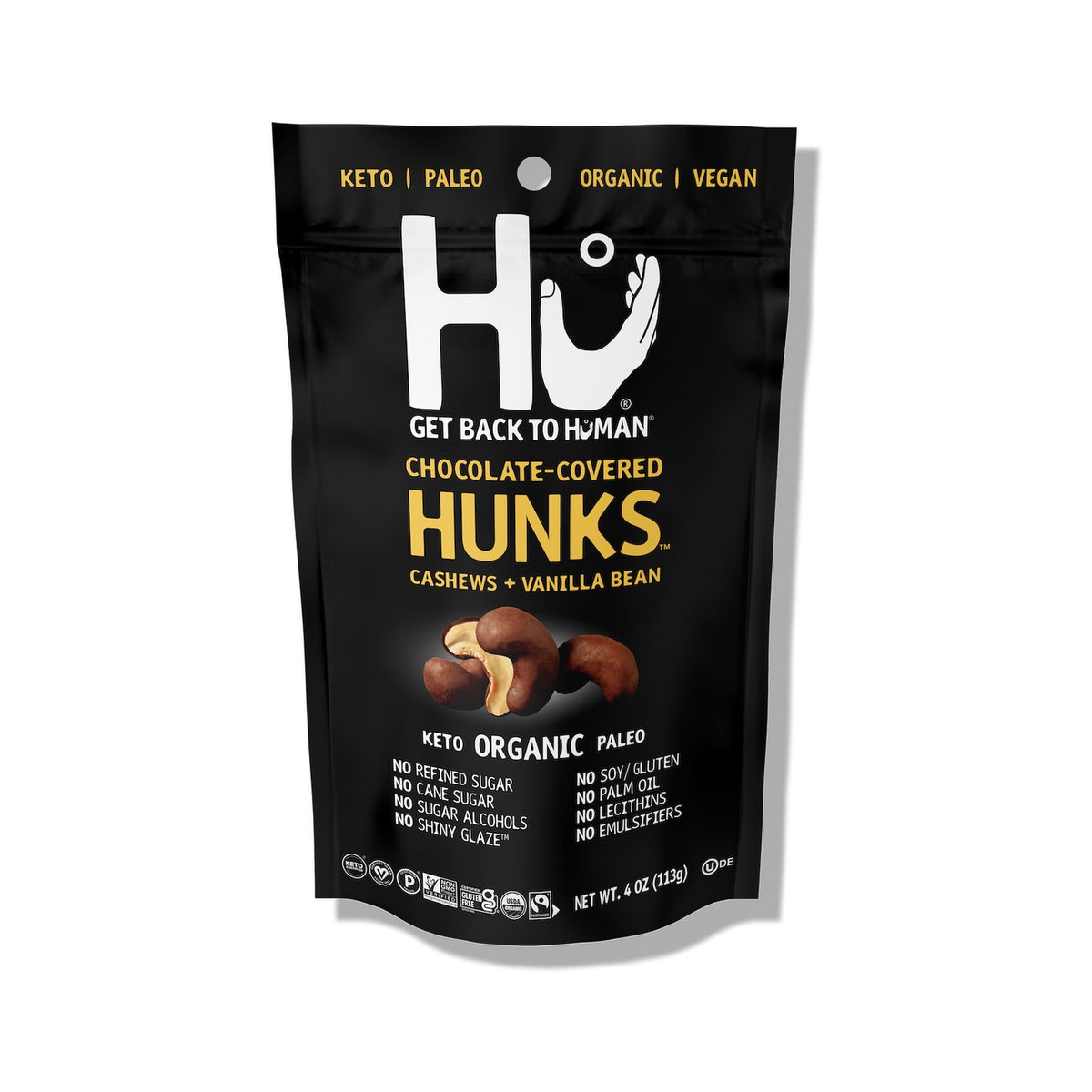 Hu Hunks Nuez De La India Con Vainilla Cubiertas De Chocolate