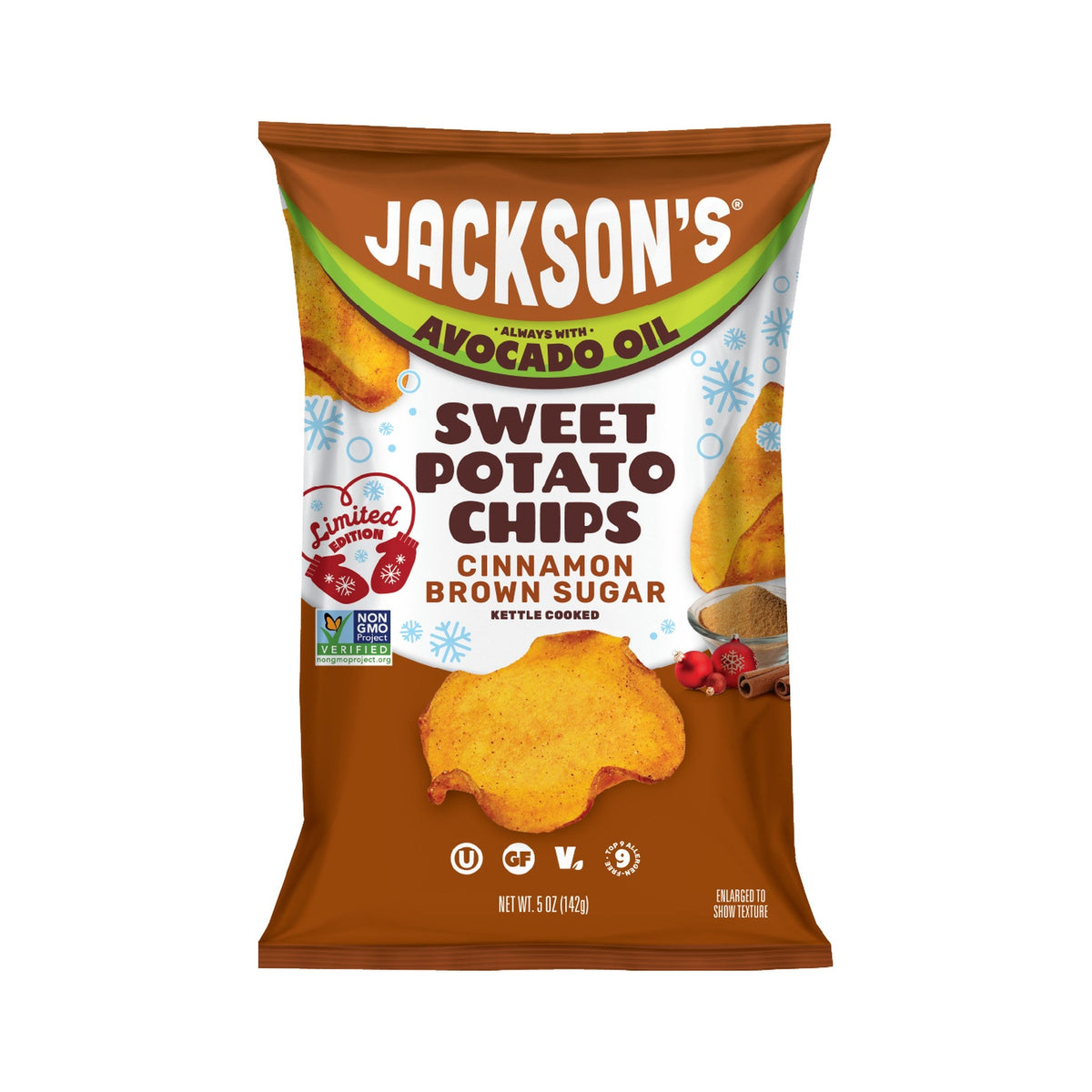 Jackson's Papas de Camote Canela y Azúcar Morena 8 Bolsas
