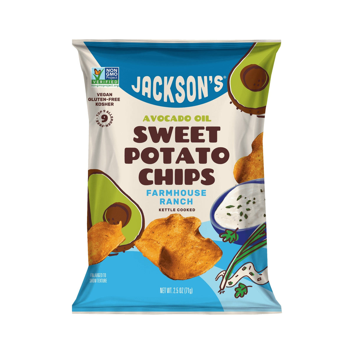 Jackson's Papas de Camote Farmhouse Ranch 14 Bolsas