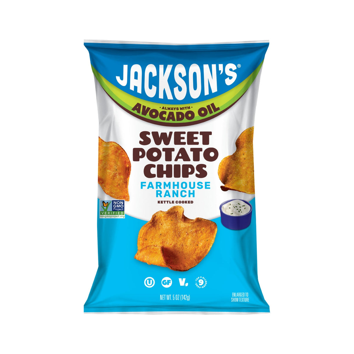 Jackson's Papas de Camote Farmhouse Ranch 8 Bolsas