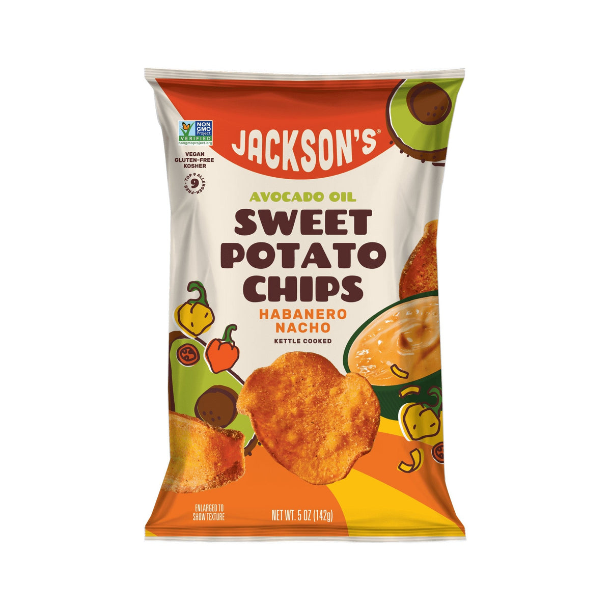 Jackson's Papas de Camote Habanero Nacho 8 Bolsas
