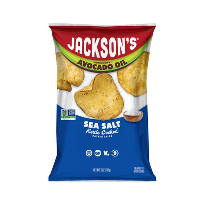 Jackson's Papas Kettle Sal de Mar en Aceite de Aguacate 8 Bolsas
