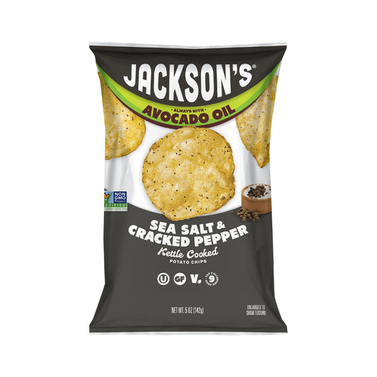 Jackson's Papas Kettle Sal de Mar y Pimienta 8 Bolsas