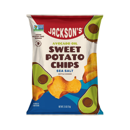 Jackson's Papas de Camote Sal de Mar en Aceite de Aguacate 14 Bolsas