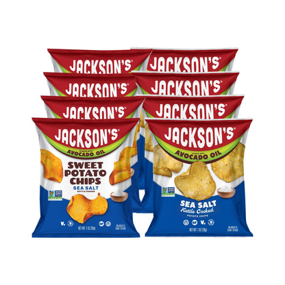 Jackson's Papas Surtidas Sal de Mar en Aceite de Aguacate 30 Bolsitas