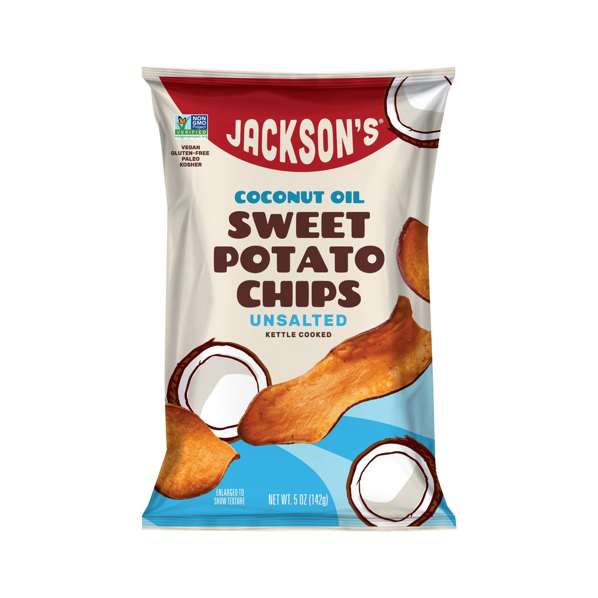 Jackson's Papas de Camote Sin Sal en Aceite de Coco 8 Bolsas
