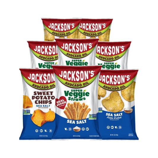 Jackson's Botanas Surtidas Sal de Mar en Aceite de Aguacate 8 Bolsas
