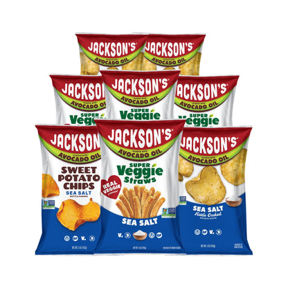 Jackson's Botanas Surtidas Sal de Mar en Aceite de Aguacate 8 Bolsas