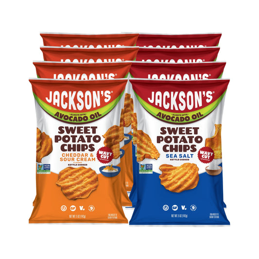 Jackson's Papas de Camote Onduladas Surtidas 8 Bolsas