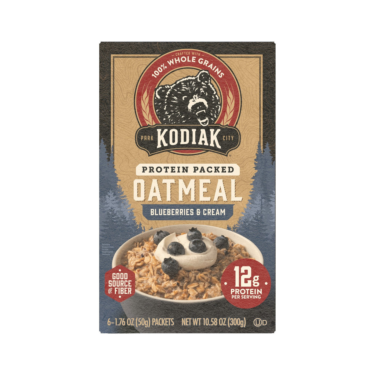 Kodiak Avena Instantánea Con Proteína Moras Con Crema Sobres