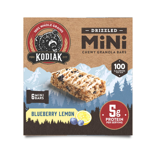 Kodiak Mini Barras Con Proteína Mora Azul Y Limón