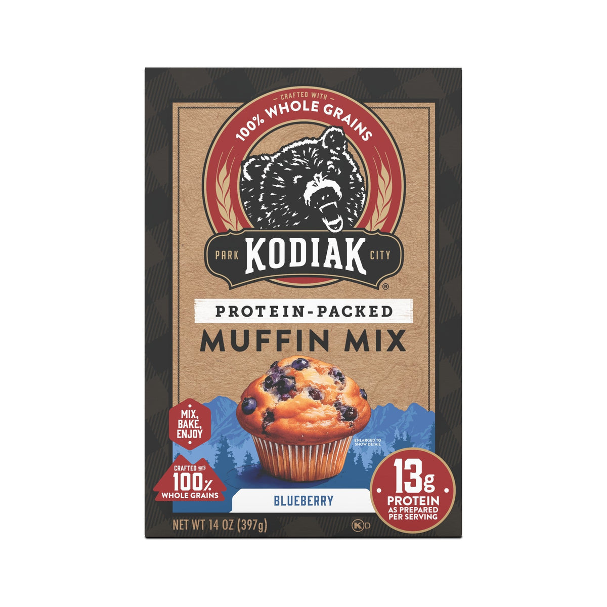 Kodiak Harina Para Muffins Con Proteína Mora Azul