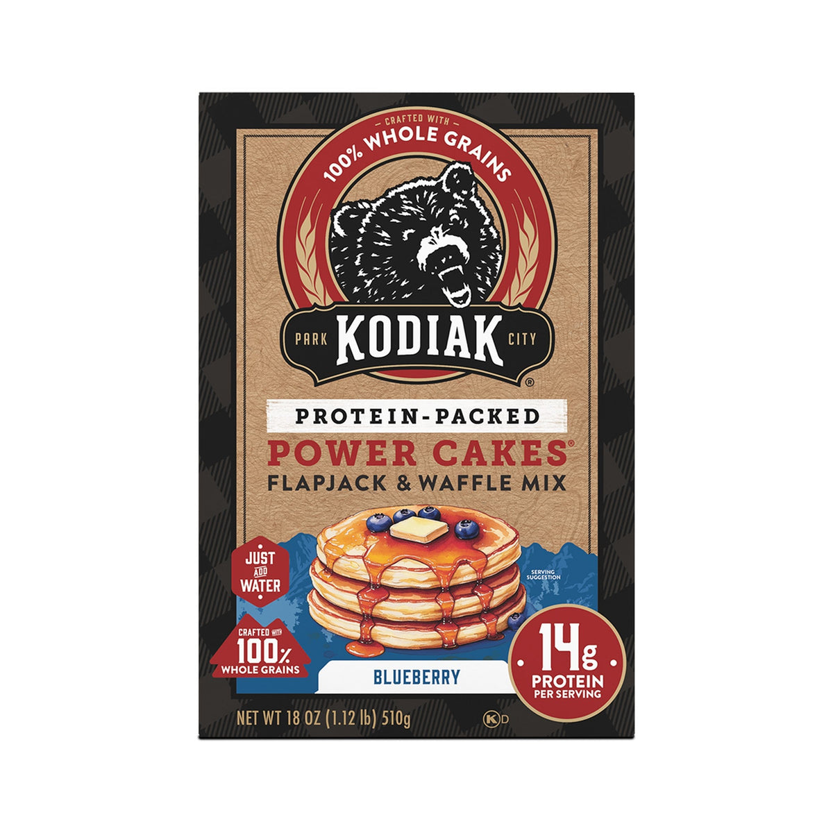 Kodiak Power Cakes Harina Para Hot Cakes Con Proteína Mora Azul