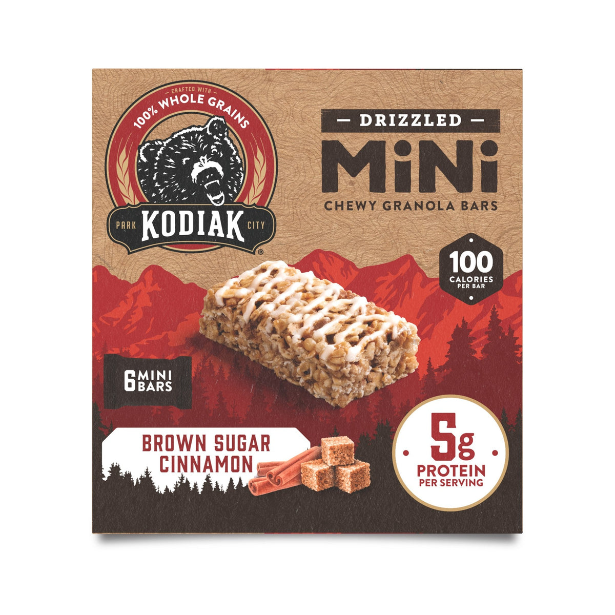 Kodiak Mini Barras Con Proteína Azúcar Morena Y Canela