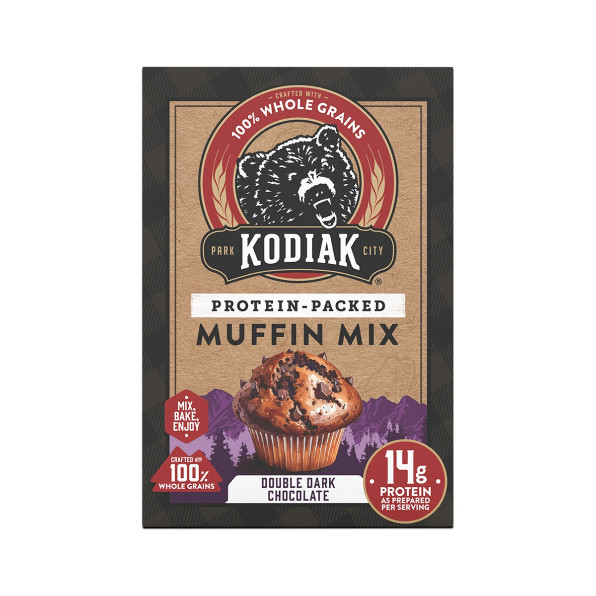 Kodiak Harina Para Muffins Con Proteína Doble Chocolate Amargo