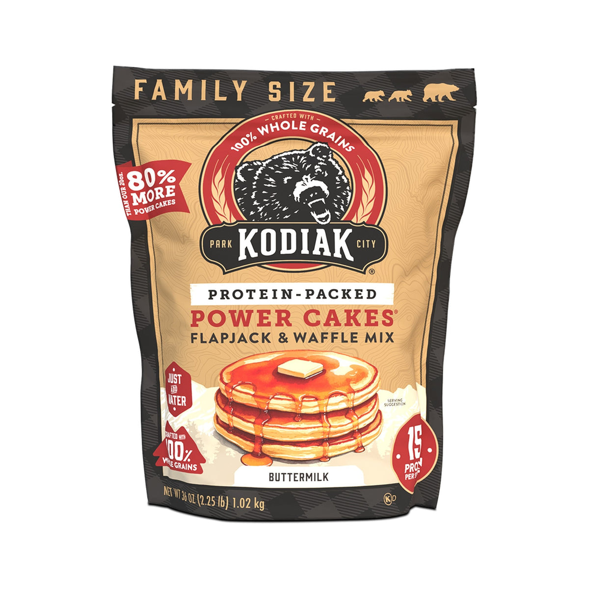 Kodiak Power Cakes Harina Para Hot Cakes Con Proteína Buttermilk Tamaño Grizzly