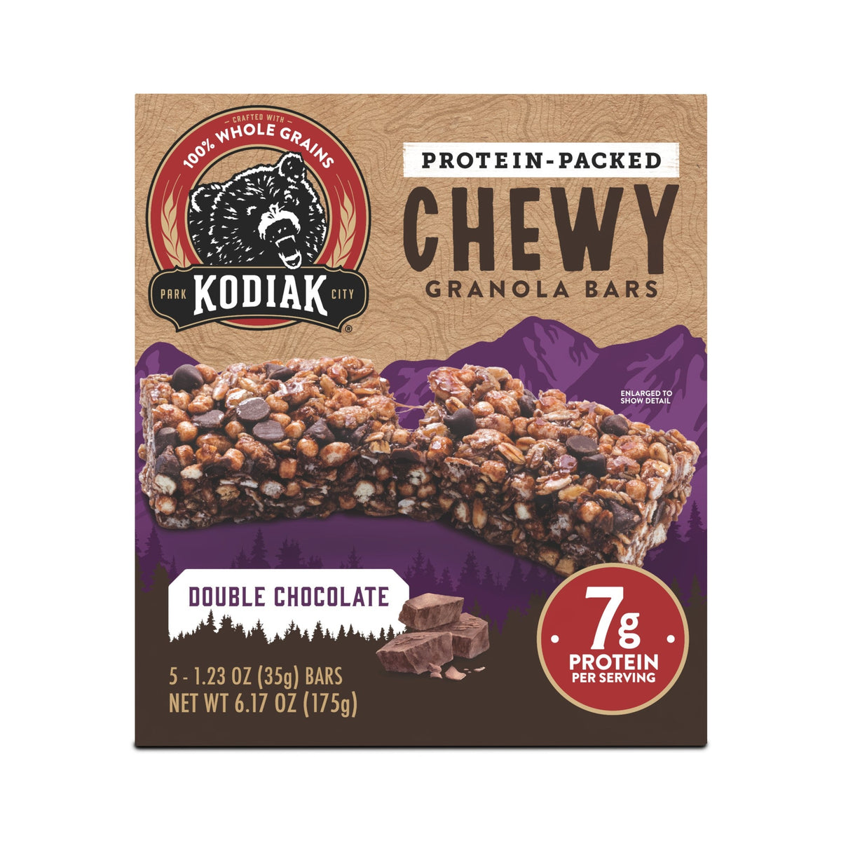 Kodiak Barras Chewy Con Proteína Doble Chocolate