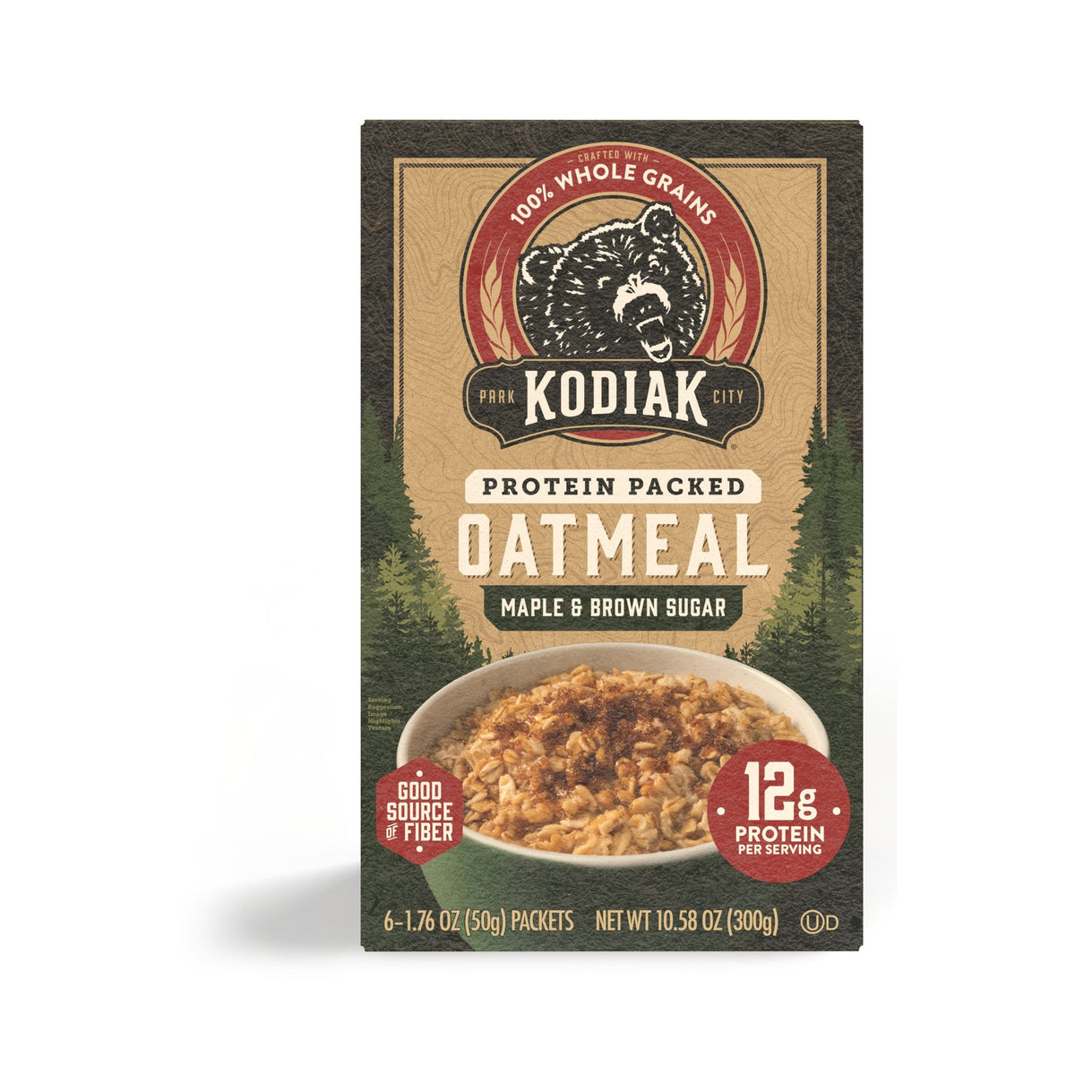 Kodiak Avena Instantánea Con Proteína Maple Y Azúcar Morena Sobres