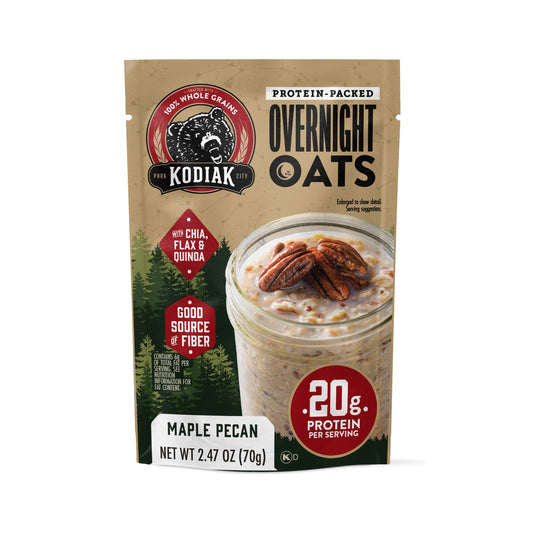 Kodiak Overnight Oats Con Proteína Maple Y Nuez Pecana