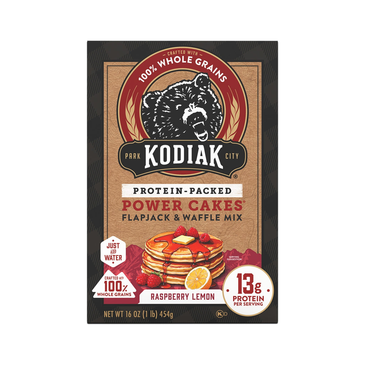 Kodiak Power Cakes Harina Para Hot Cakes Con Proteína Frambuesa Y Limón