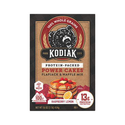 Kodiak Power Cakes Harina Para Hot Cakes Con Proteína Frambuesa Y Limón