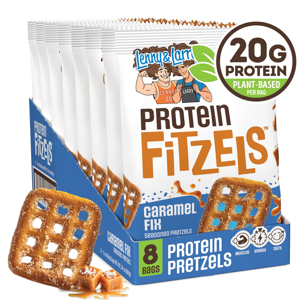 Lenny & Larry's Pretzels Con Proteína Caramel Fix 8 Bolsas