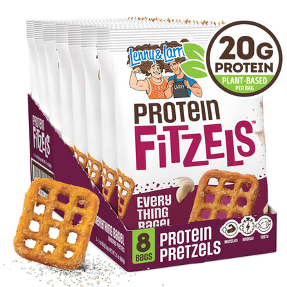 Lenny & Larry's Pretzels Con Proteína Everything Bagel 8 Bolsas