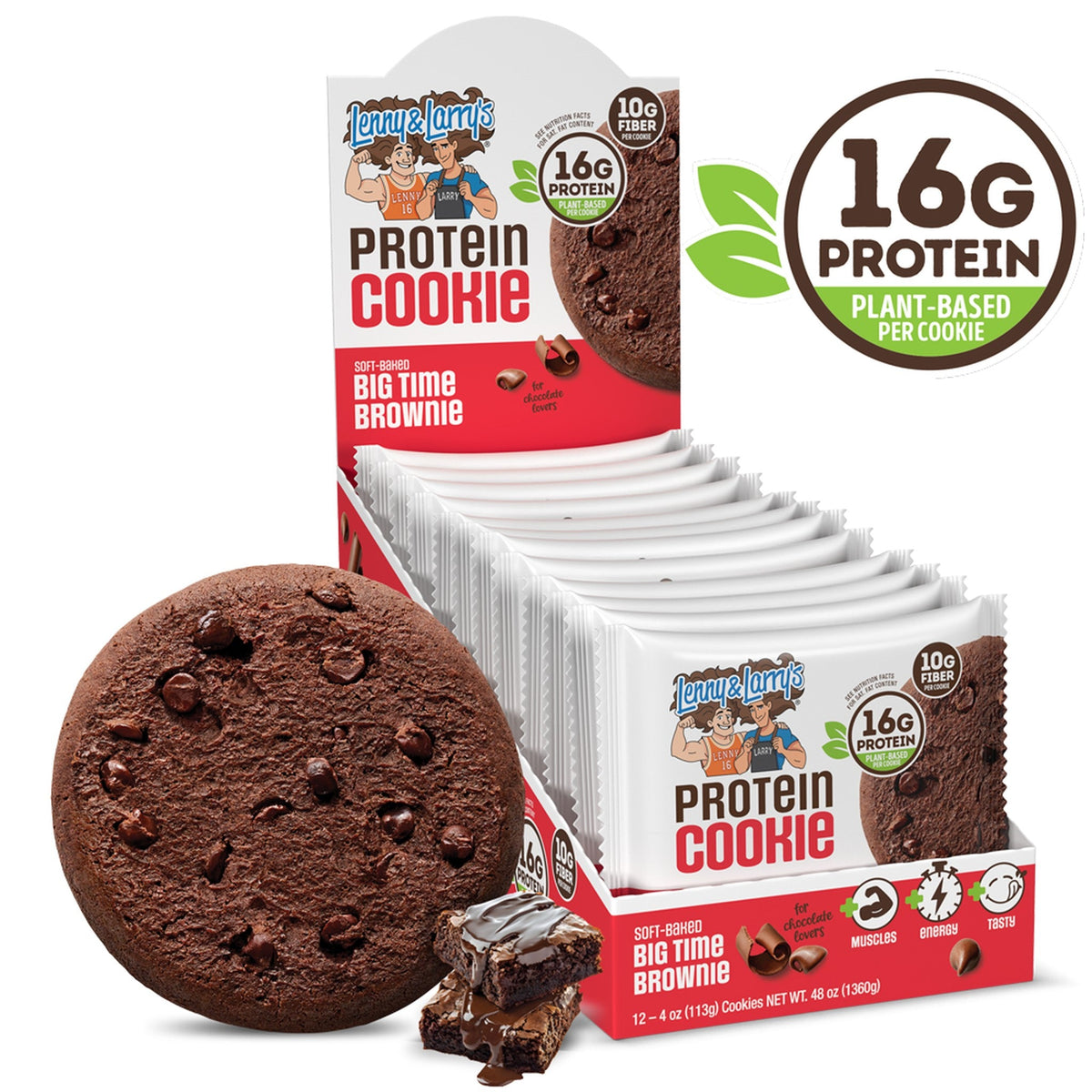 Lenny & Larry's Galleta Proteína Brownie 113 g 12 Piezas