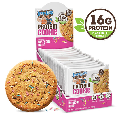 Lenny & Larry's Galleta Proteína Pastel De Cumpleaños 113 g 12 Piezas