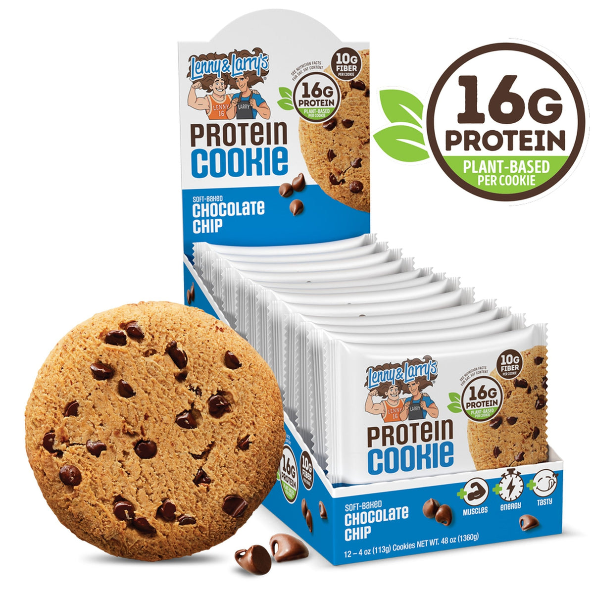 Lenny & Larry's Galleta Proteína Chispas De Chocolate 113 g 12 Piezas
