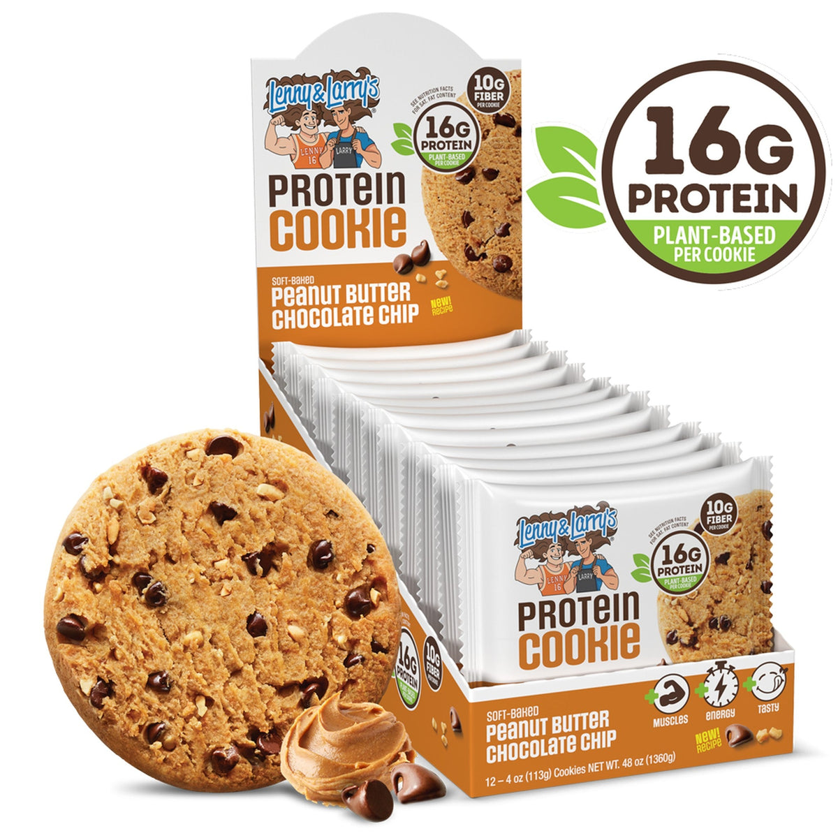 Lenny & Larry's Galleta Proteína Crema De Cacahuate Y Chocolate 113 g 12 Piezas