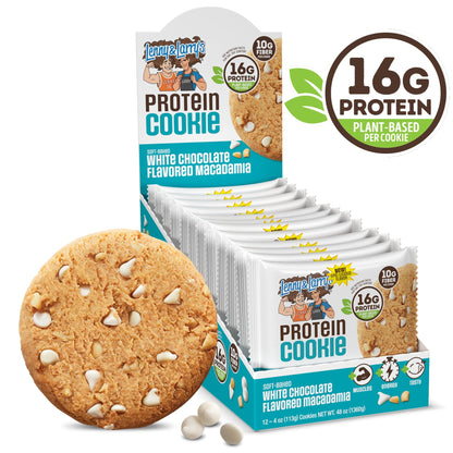Lenny & Larry's Galleta Proteína Chocolate Blanco Y Macadamia 113 g 12 Piezas