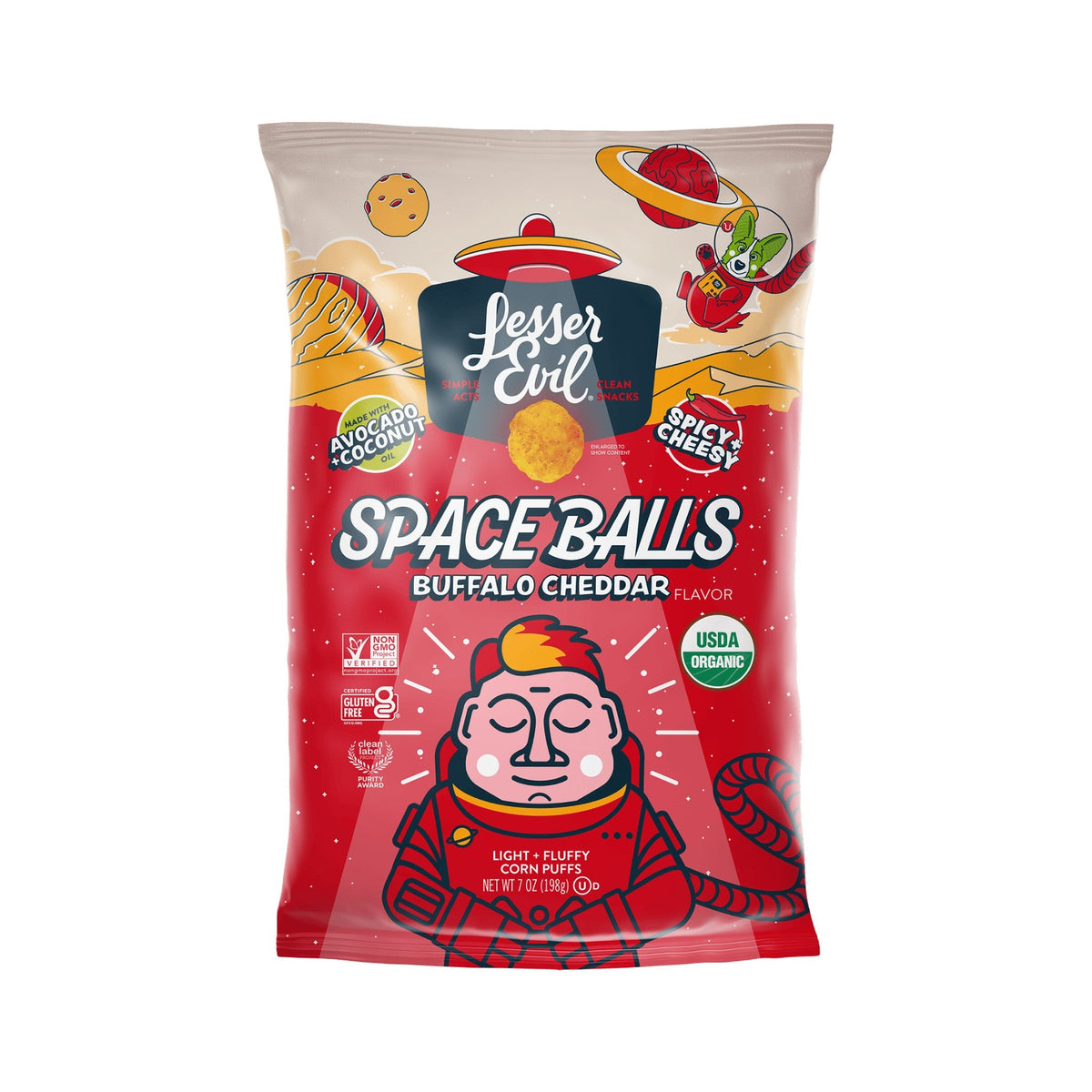 LesserEvil Space Balls Buffalo Cheddar