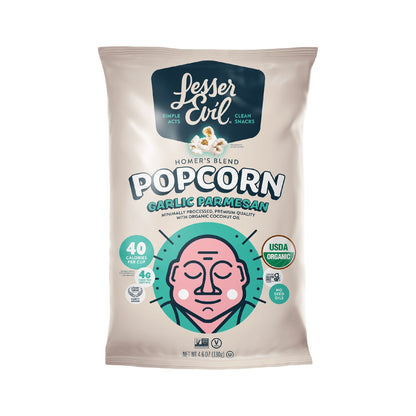 LesserEvil Palomitas Orgánicas Ajo Y Parmesano