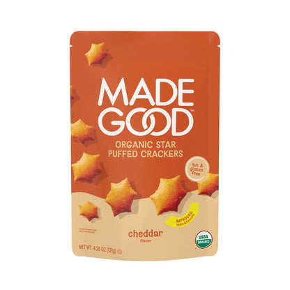 MadeGood Galletas Estrella Infladas Cheddar